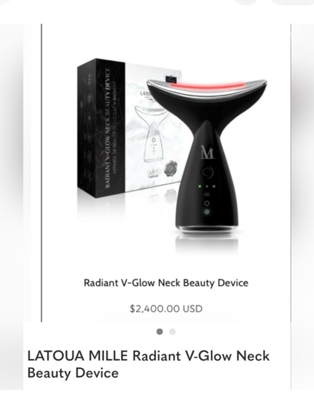 Radiant V-Glow Neck Beauty Device - Black